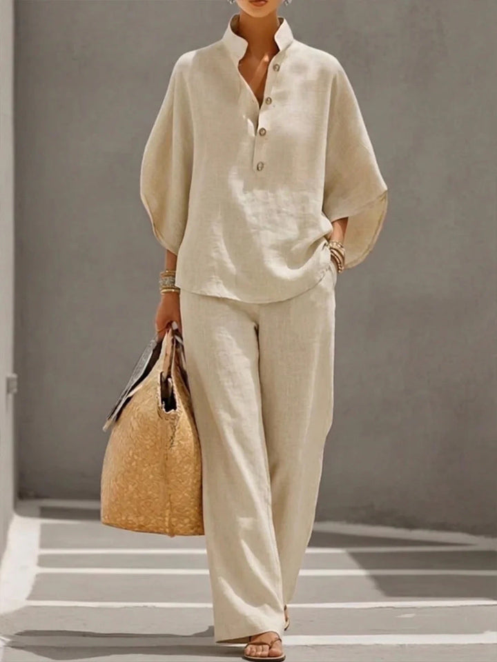 Mariel™ | Relaxed Elegance Cotton Two-Piece Set