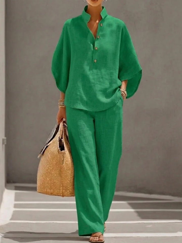 Mariel™ | Relaxed Elegance Cotton Two-Piece Set